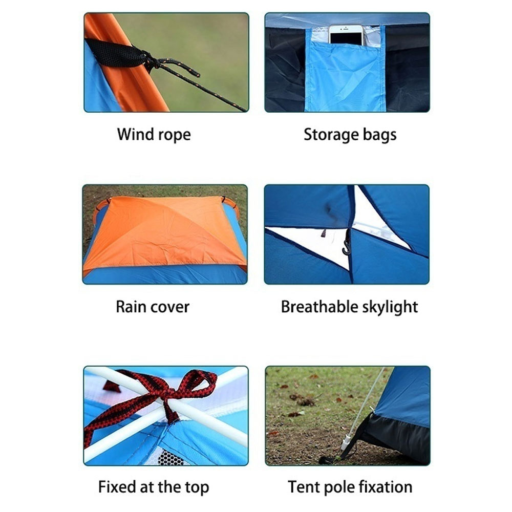 Cheap Goat Tents Outdoor Automatic Tents Camping Waterproof Tents 1 2 People Portable Folding Tent Beach Camping Travel Hunting Tent Ultralight   